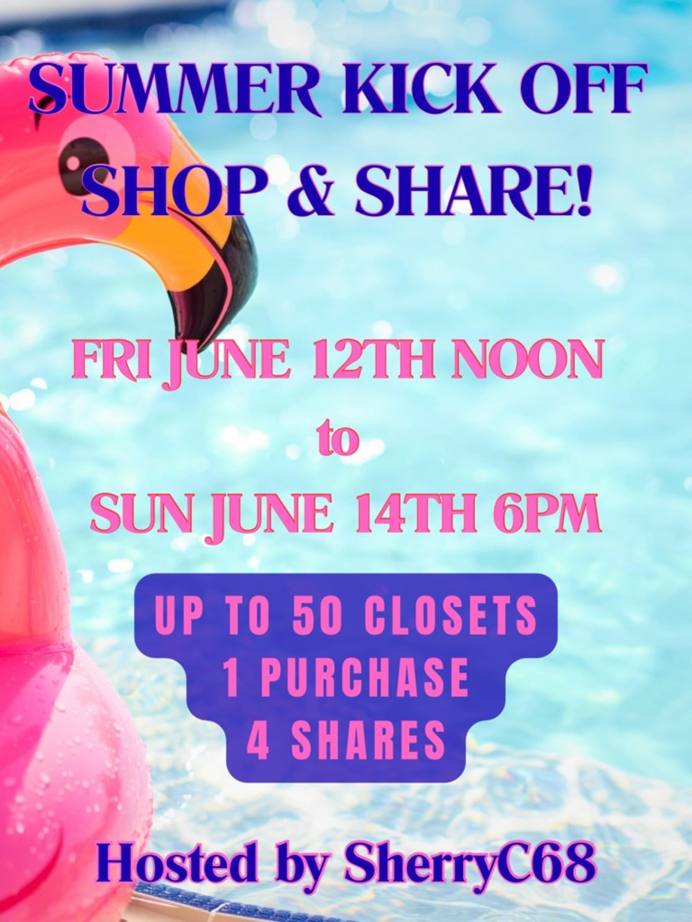Sign Up Now 🦩Kickoff to Summer Shop & Share Friday 6/12 - Ends Sunday 6/14 6pm